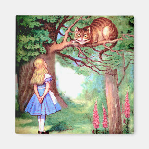 Alice und die Grinsekatze in Wonderland Magnet