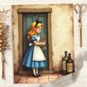 Alice und die kleine Schlüssel-Tür Scrapbook Papie