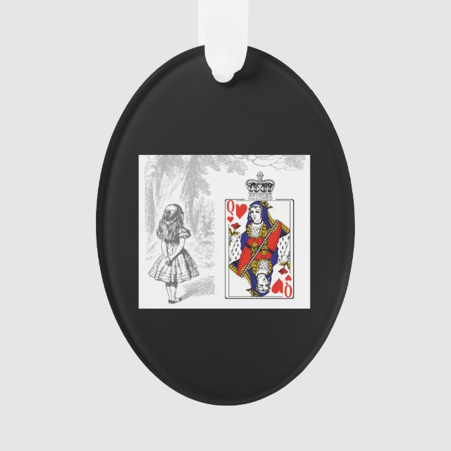 Alice und die Königin des Herzens Ornament (Vorderseite)