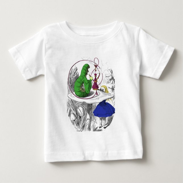 Alice und die Raupe Baby T-shirt (Vorderseite)