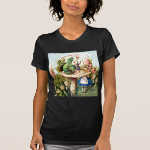 Alice und die Raupe in Wonderland T-Shirt