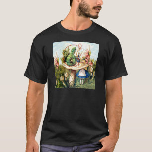 Alice und die Raupe in Wonderland T-Shirt