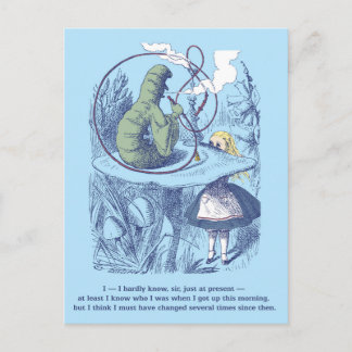 Alice und die Raupe-Postkarte Postkarte