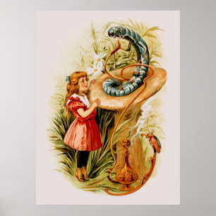 Alice und die Raupe Print (in 22 Größen) Poster