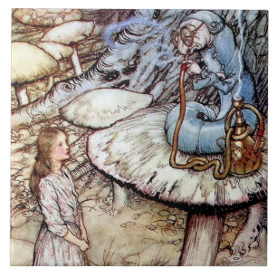 "Alice und die Raupe" von Arthur Rackham Fliese