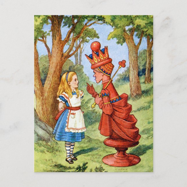 ALICE UND DIE ROTE KÖNIGIN POSTKARTE (Vorderseite)