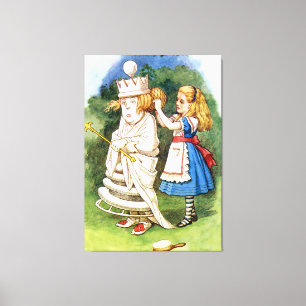 Alice und die weiße Königin im Märchenland Leinwanddruck
