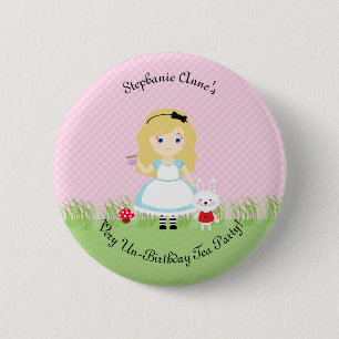 Alice und ihr Tee-Party Button