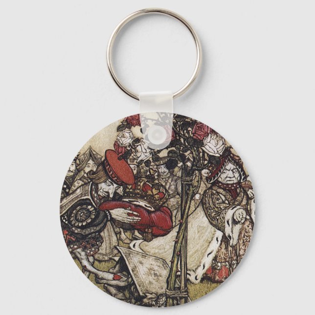 Alice und Wonderland - Arthur Rackham Schlüsselanhänger (Vorderseite)