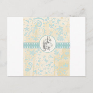 Alice und Wonderland Vintage Geschenke Postkarte