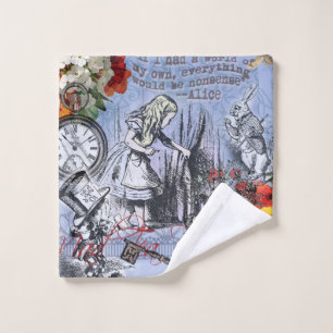 Alice Unsinn Vorhang Wunderland Klassiker Badhandtuch Set