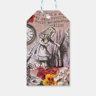 Alice Unsinn Vorhang Wunderland Klassiker Geschenkanhänger