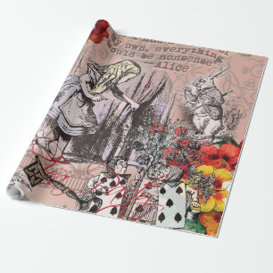 Alice Unsinn Vorhang Wunderland Klassiker Geschenkpapier