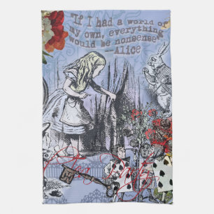 Alice Unsinn Vorhang Wunderland Klassiker Geschirrtuch