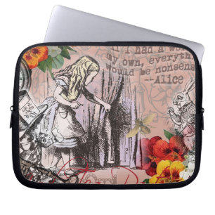 Alice Unsinn Vorhang Wunderland Klassiker Laptopschutzhülle