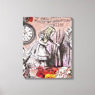 Alice Unsinn Vorhang Wunderland Klassiker Leinwanddruck