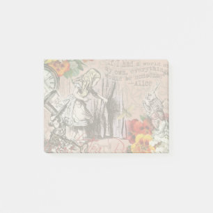 Alice Unsinn Vorhang Wunderland Klassiker Post-it Klebezettel