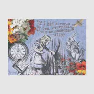 Alice Unsinn Vorhang Wunderland Klassiker Seidenpapier