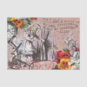 Alice Unsinn Vorhang Wunderland Klassiker Seidenpapier