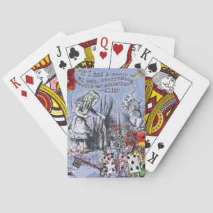 Alice Unsinn Vorhang Wunderland Klassiker Spielkarten