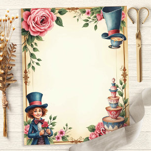 Alice Verrückter Hatter Tee Teetassen Scrapbook Pa