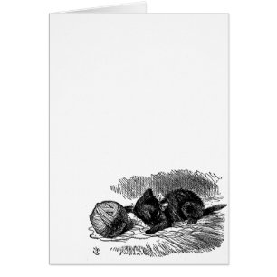 Alice vintage dans le dessin de livre de chat noir