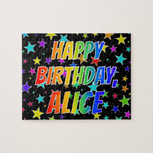"ALICE" Vorname, Spaß "GLÜCKLICHER BIRTHTAG"
