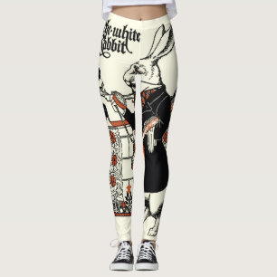 Alice Weiße Kaninchen Klassisches Wunderland Leggings