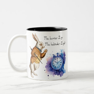 Alice - Weißes Kaninchen - Der Hurrier, den ich ge Zweifarbige Tasse