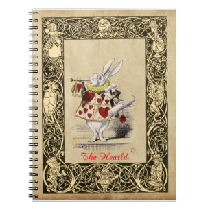 Alice - Weißes Kaninchen - The Herald 1865 Notizblock