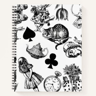 Alice Weißes Kaninchen Wunderland Klassiker Notizbuch