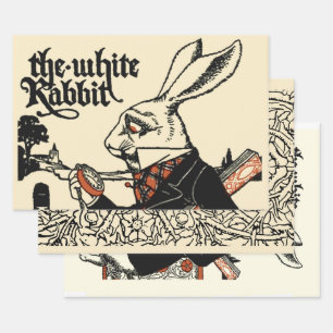Alice White Rabbit Classic Wonderland Geschenkpapier Set