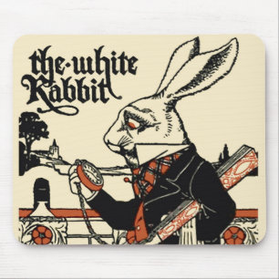 Alice White Rabbit Classic Wonderland Mousepad