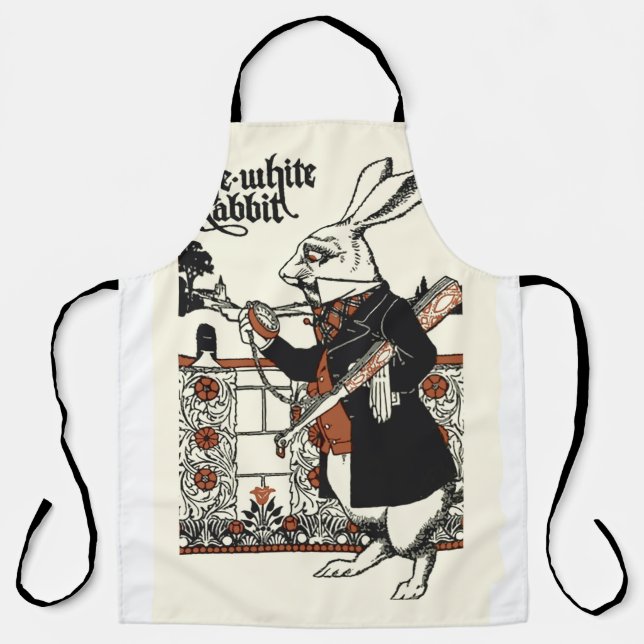 Alice White Rabbit Classic Wonderland Schürze (Vorderseite)
