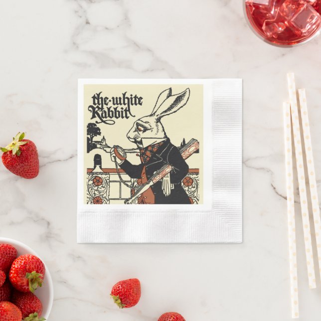 Alice White Rabbit Classic Wonderland Serviette (Beispiel)