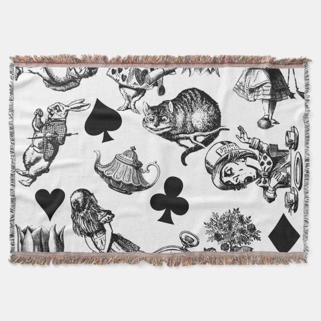 Alice White Rabbit Wonderland Classic Decke (Vorderseite)