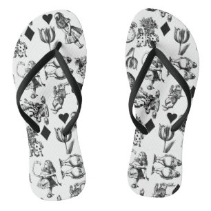 Alice White Rabbit Wonderland Classic Flip Flops