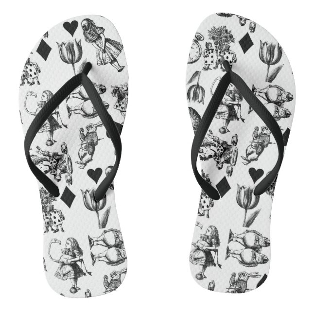 Alice White Rabbit Wonderland Classic Flip Flops (Fußbett)