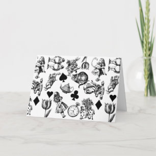 Alice White Rabbit Wonderland Classic Karte
