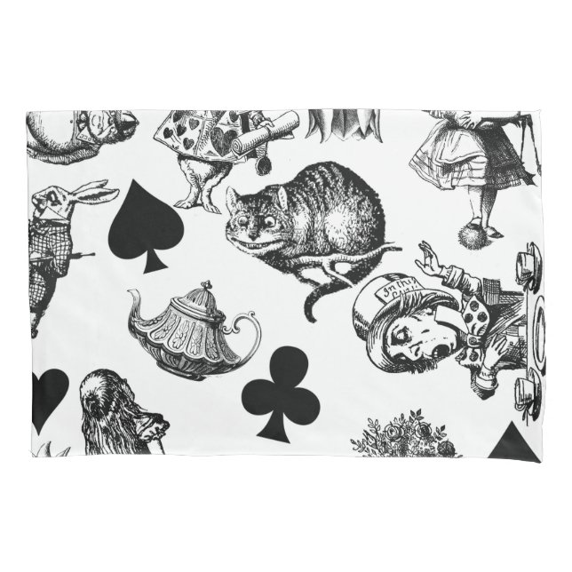 Alice White Rabbit Wonderland Classic Kissenbezug (Vorderseite)