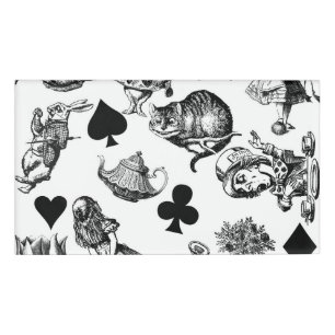 Alice White Rabbit Wonderland Classic Namenschild