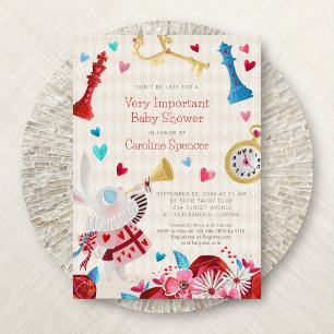 Alice Wonderland Baby shower Invitation