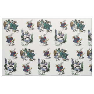 Alice Wonderland Blickwinkel Glass Weiße Kaninchen Stoff