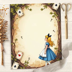 Alice Wonderland Keys et cartes papier de scrapboo
