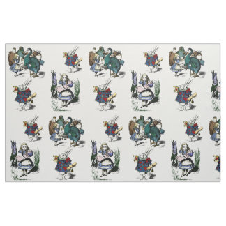 Alice Wonderland Looking Glass White Rabbit MEDIA Stoff
