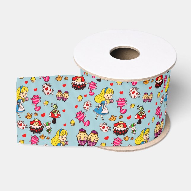 Alice Wonderland Mad Hatter Cat Doodle Art von Lea Ripsband (Spule)