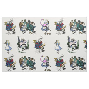 Alice Wonderland White Rabbit LARGE Märchenbuch Stoff
