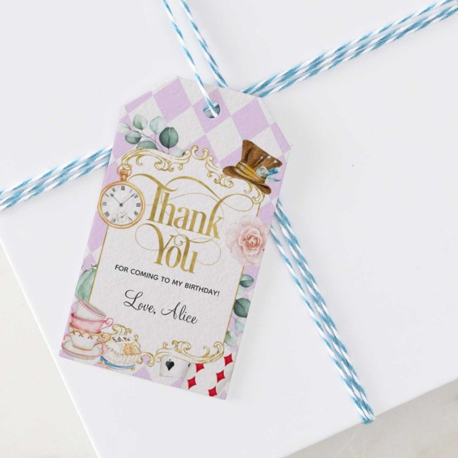 Alice wunderland mad hatt Gastgeschenk Geschenk t Geschenkanhänger (Von Creator hochgeladen)