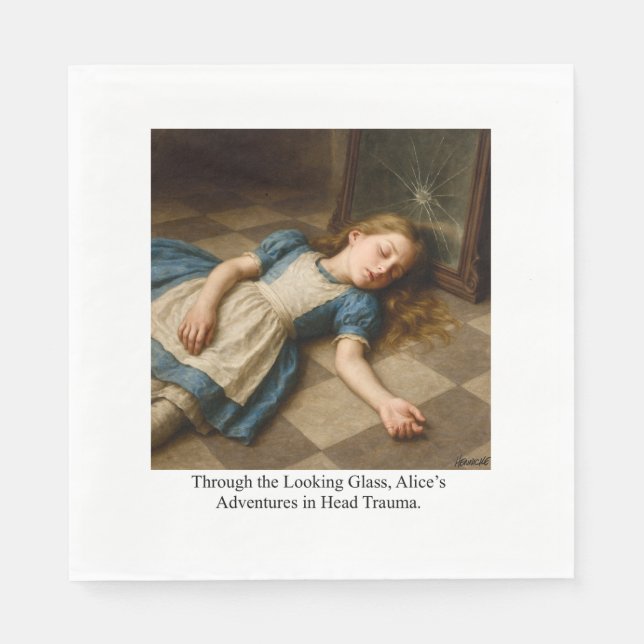 Alice's Adventures in Kopftrauma Serviette (Vorderseite)