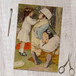 Alice's Adventures in Wonderland a Helmet Vintag Seidenpapier